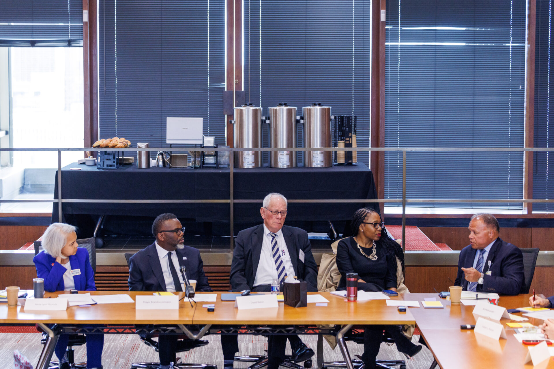 America's Urban Campus meeting including UIC Chancellor Marie Lynn Miranda and City of Chicago Mayor Brandon Johnson on Tuesday, November 12, 2024 at University Hall.