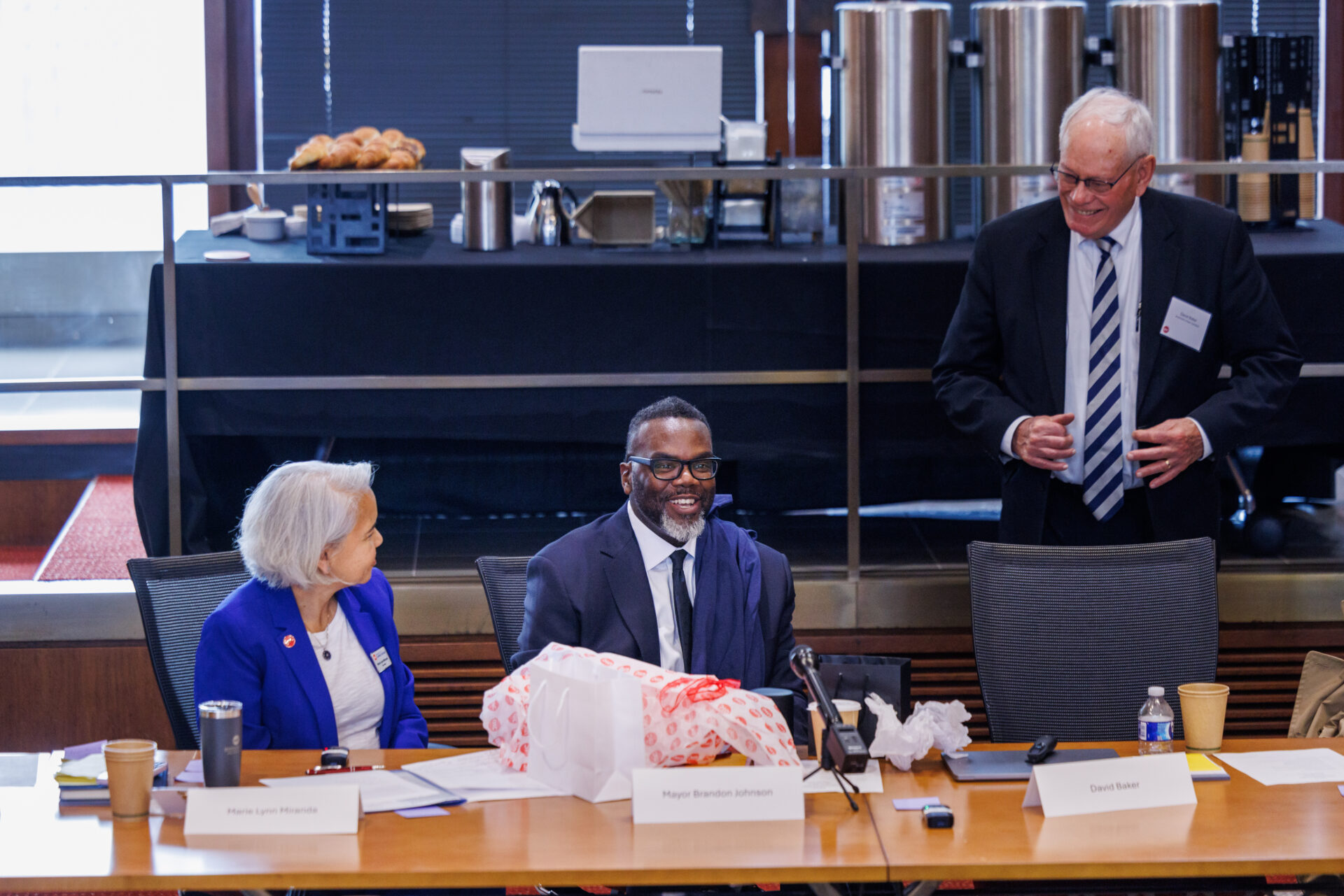 America's Urban Campus meeting including UIC Chancellor Marie Lynn Miranda and City of Chicago Mayor Brandon Johnson on Tuesday, November 12, 2024 at University Hall.