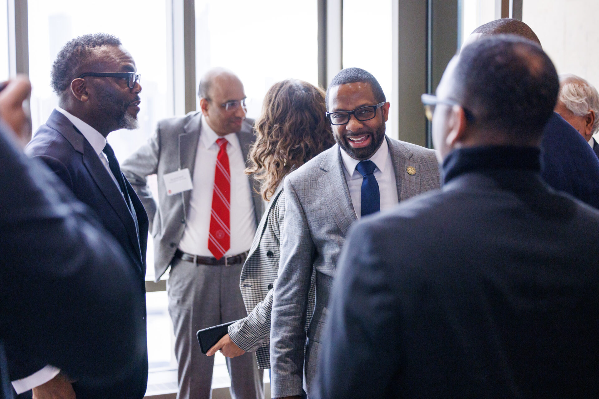 America's Urban Campus meeting including UIC Chancellor Marie Lynn Miranda and City of Chicago Mayor Brandon Johnson on Tuesday, November 12, 2024 at University Hall.